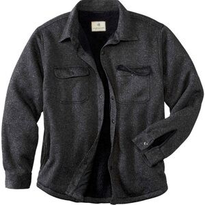 Legendary Whitetails Sherpa Lined Snap Shirt Jacket Men's Size XL Dark Charcoal
